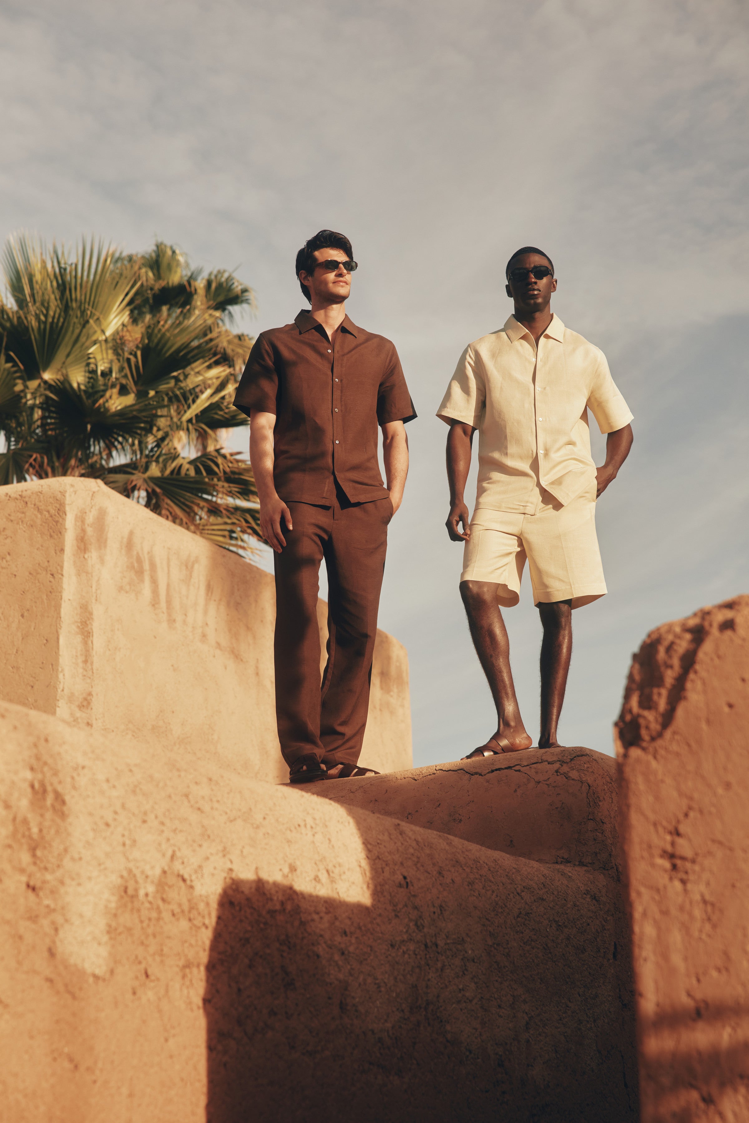 Fabio Linen Viscose Short-Sleeve Shirt