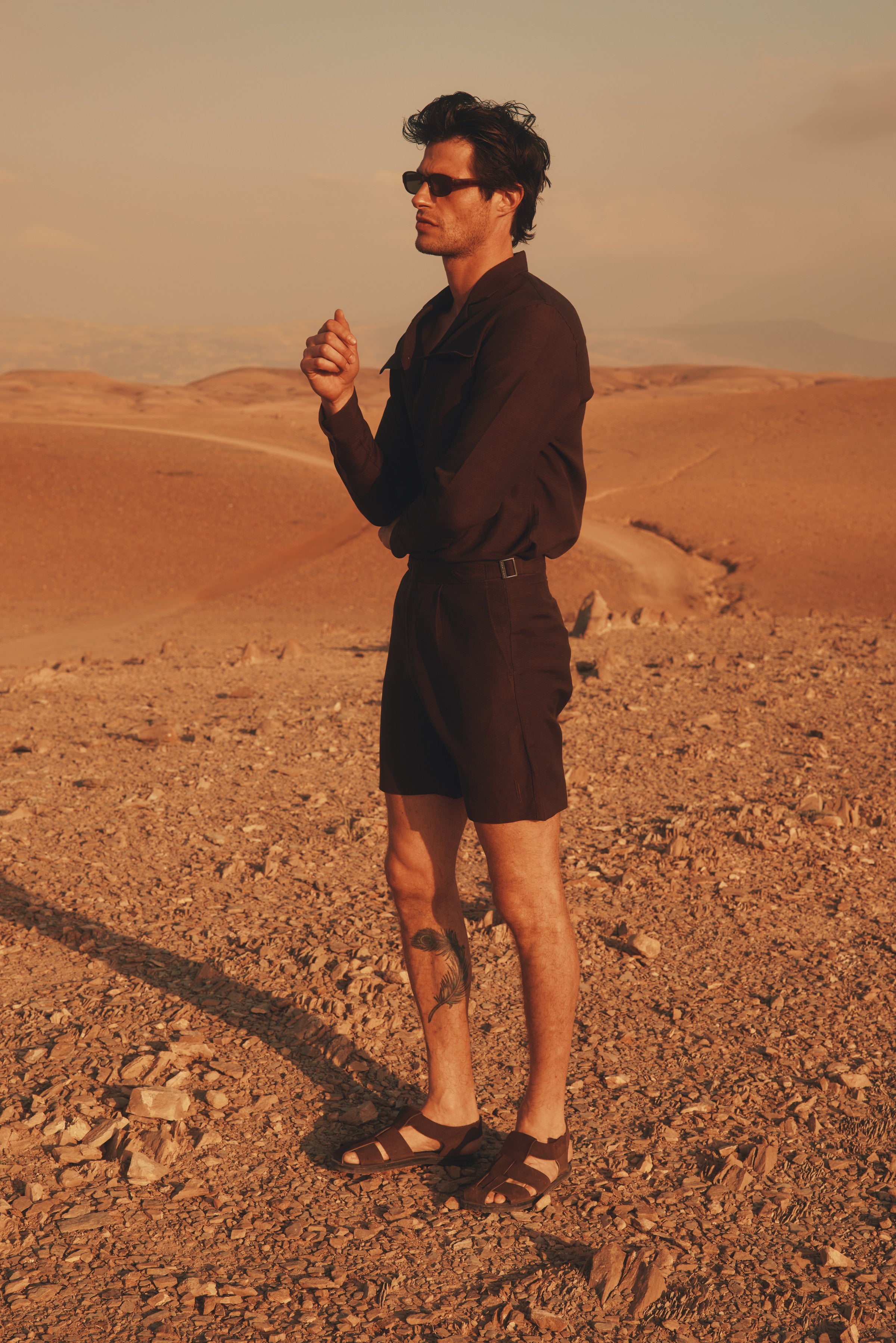 Daniel Long-Sleeve Linen Safari Shirt