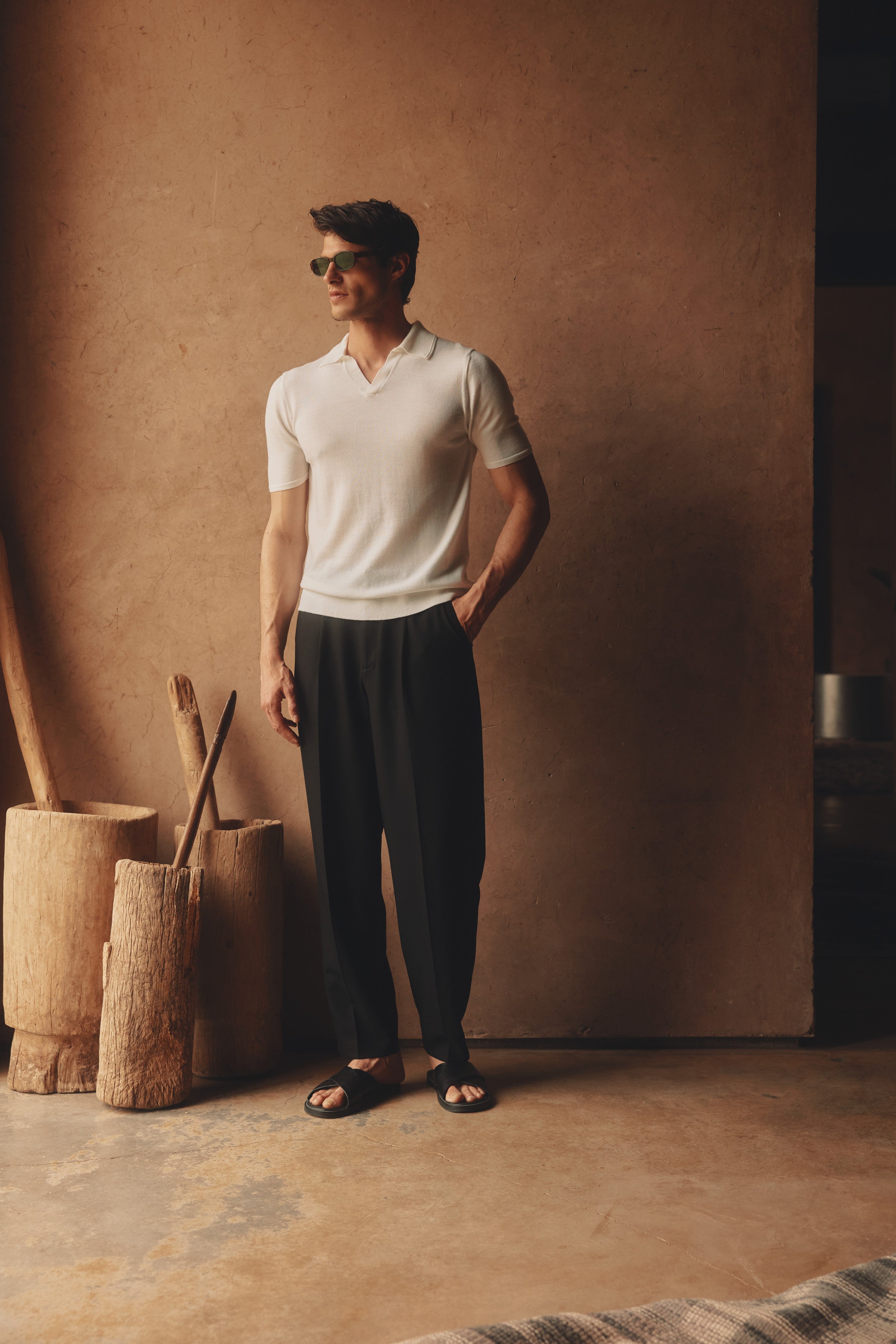 Luca Merino Wool Polo