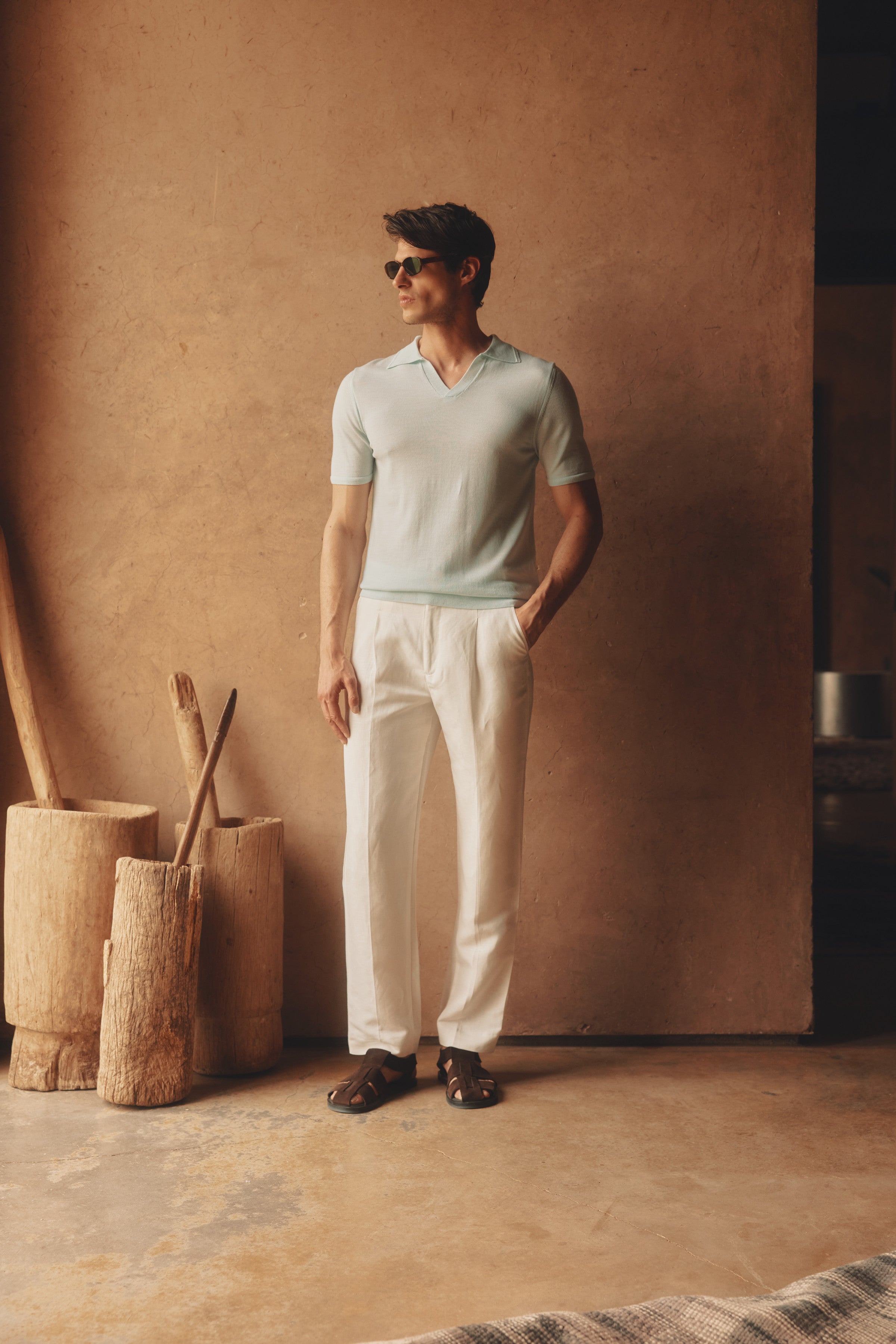 Luca Merino Wool Polo