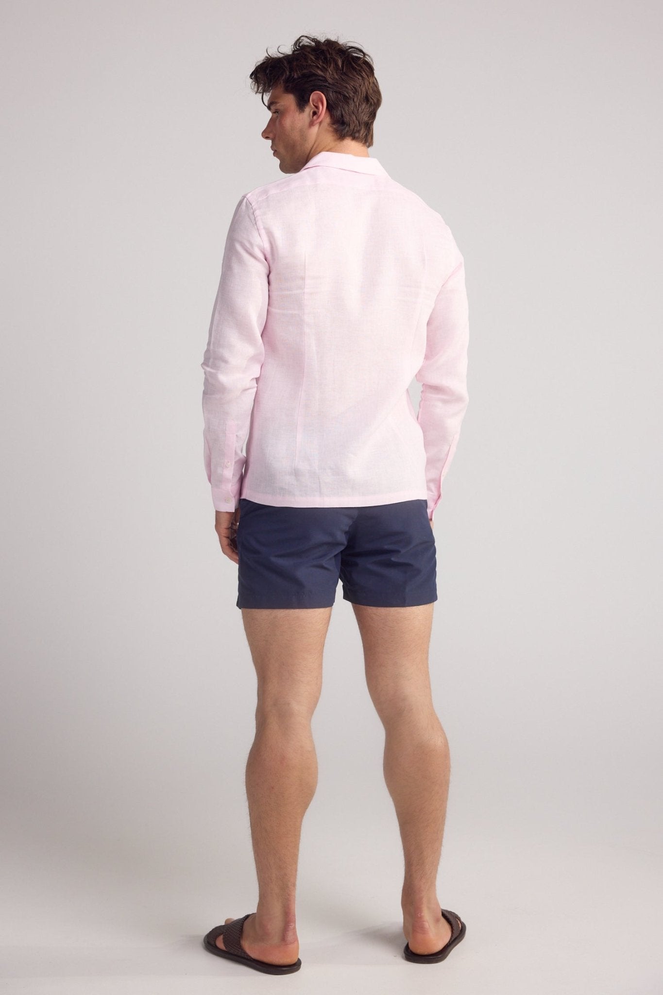 Light Pink Arista Linen Shirt - Lewis James