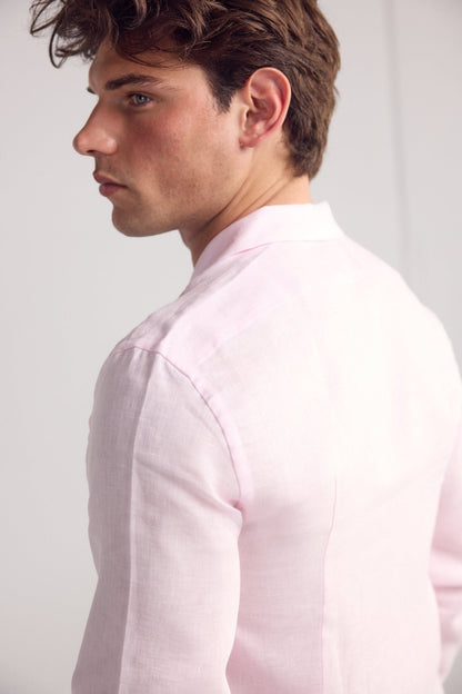Light Pink Arista Linen Shirt - Lewis James
