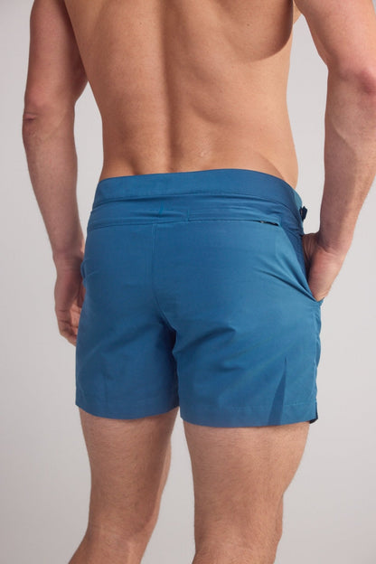Smart Original Swim Shorts in Steel Blue - Lewis James