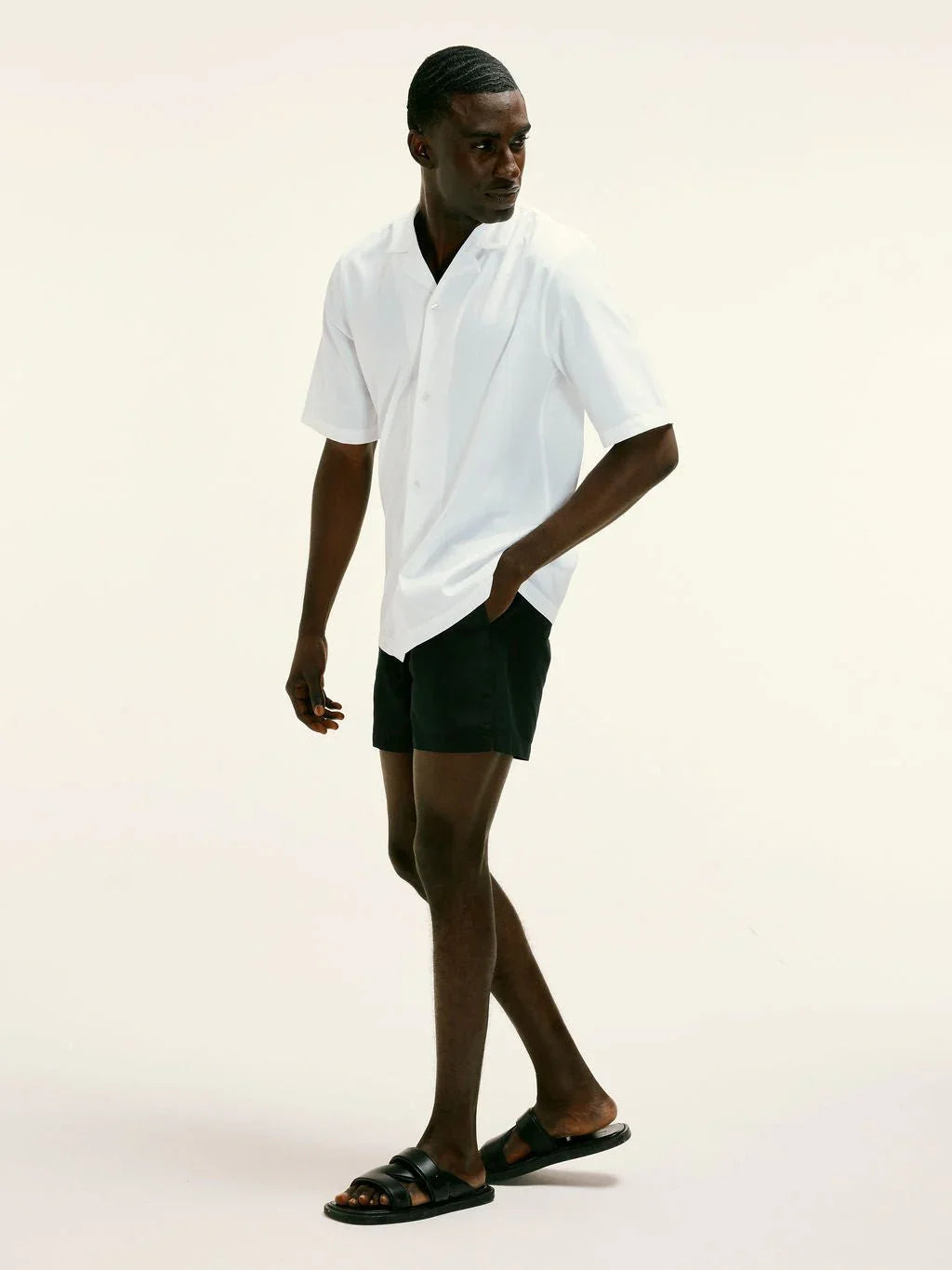 Tailored LJ Embroidered Shirt in White - Lewis James