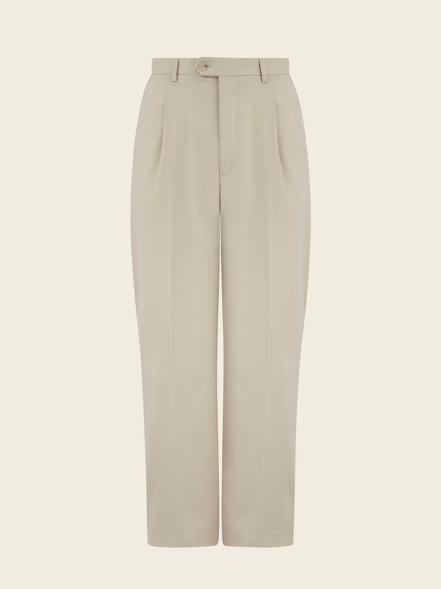 TAILORED STRAIGHT FIT TROUSERS IN SAND - Lewis James