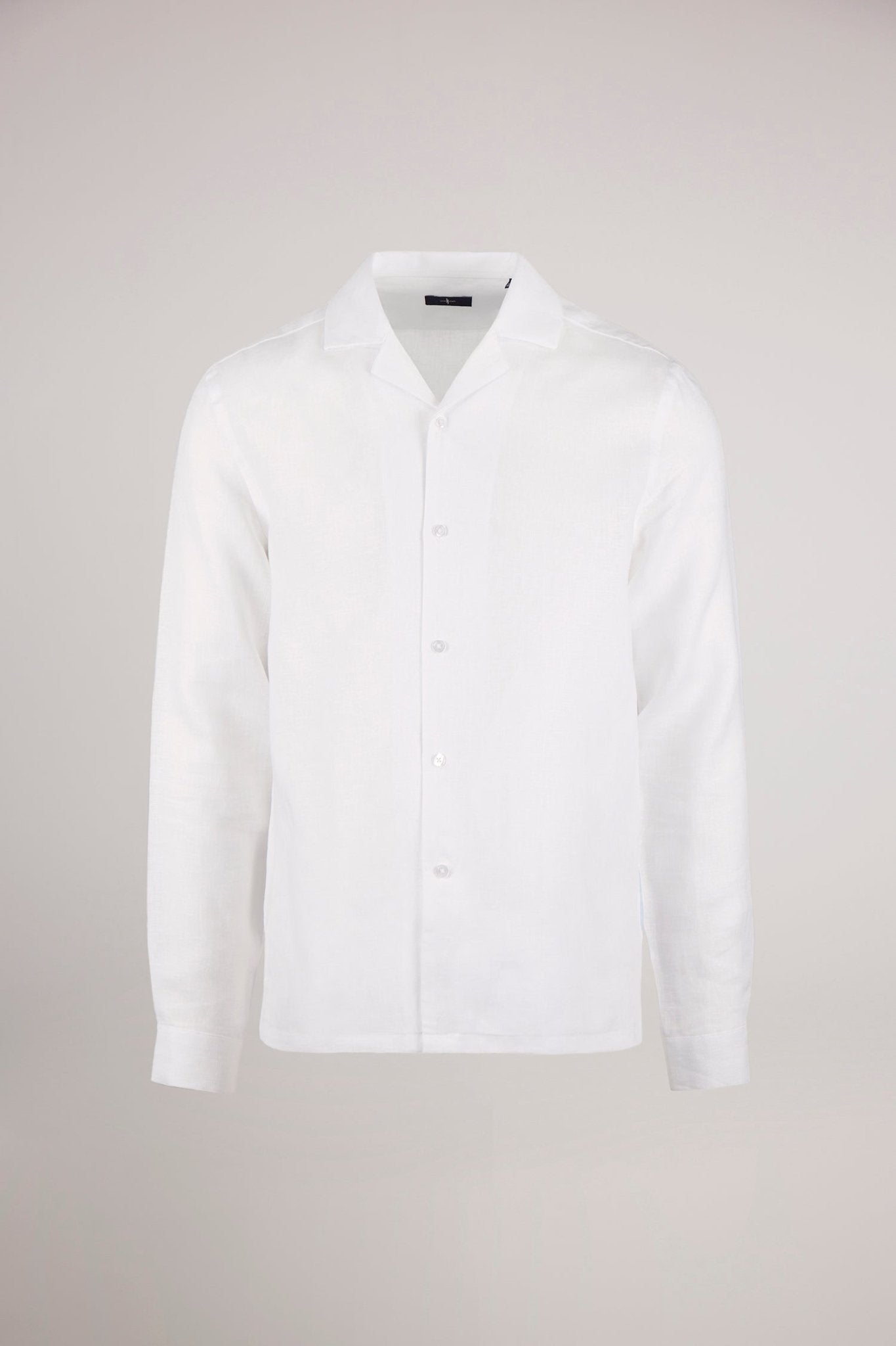 White Arista Linen Shirt - Lewis James