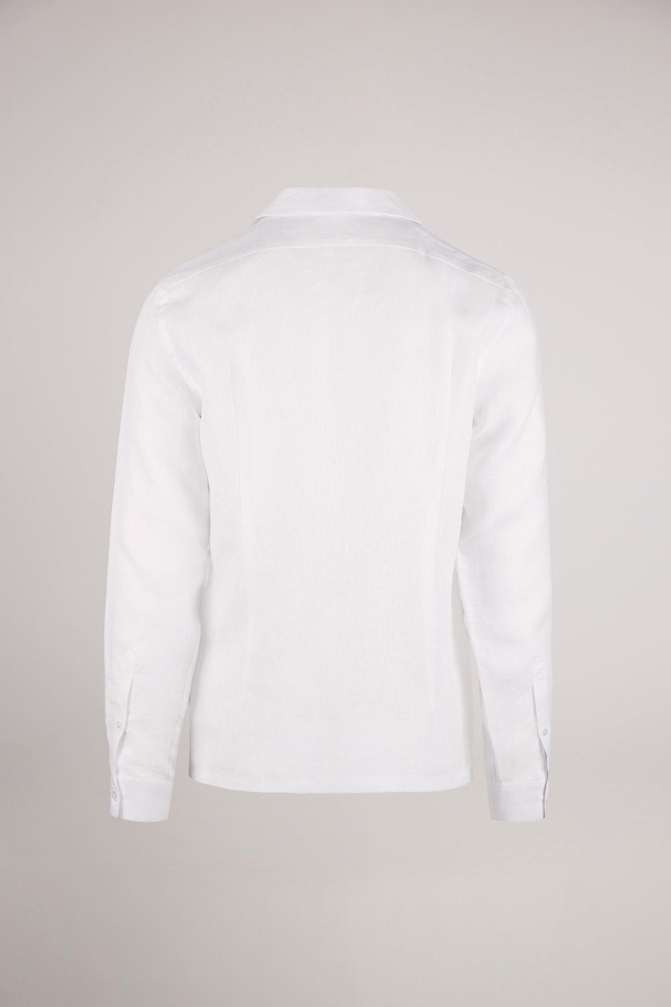 White Arista Linen Shirt - Lewis James